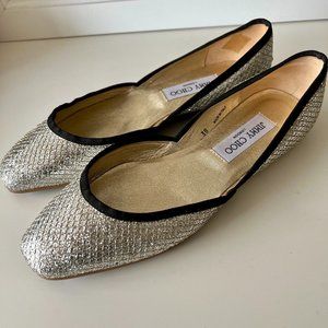 Jimmy Choo Silver Flats Size 38